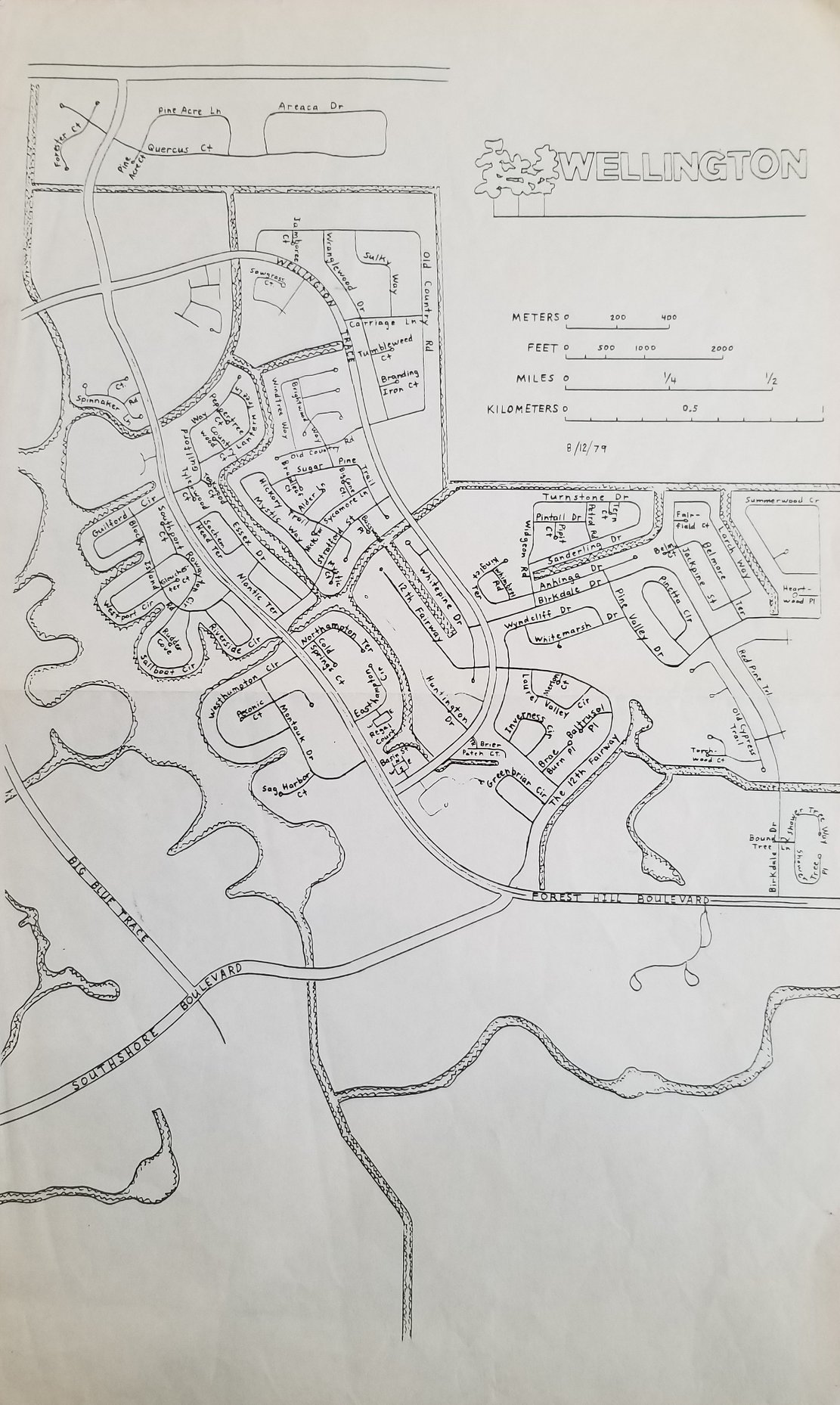 Map of Wellington – August 12, 1979